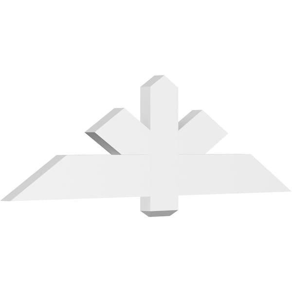 Ekena Millwork Kennewick Architectural Grade PVC Gable Bracket, 60"W x 17 1/2"H x 2"D x 6"F, 7/12 Pitch GBP060X18X0206KEN00 - main